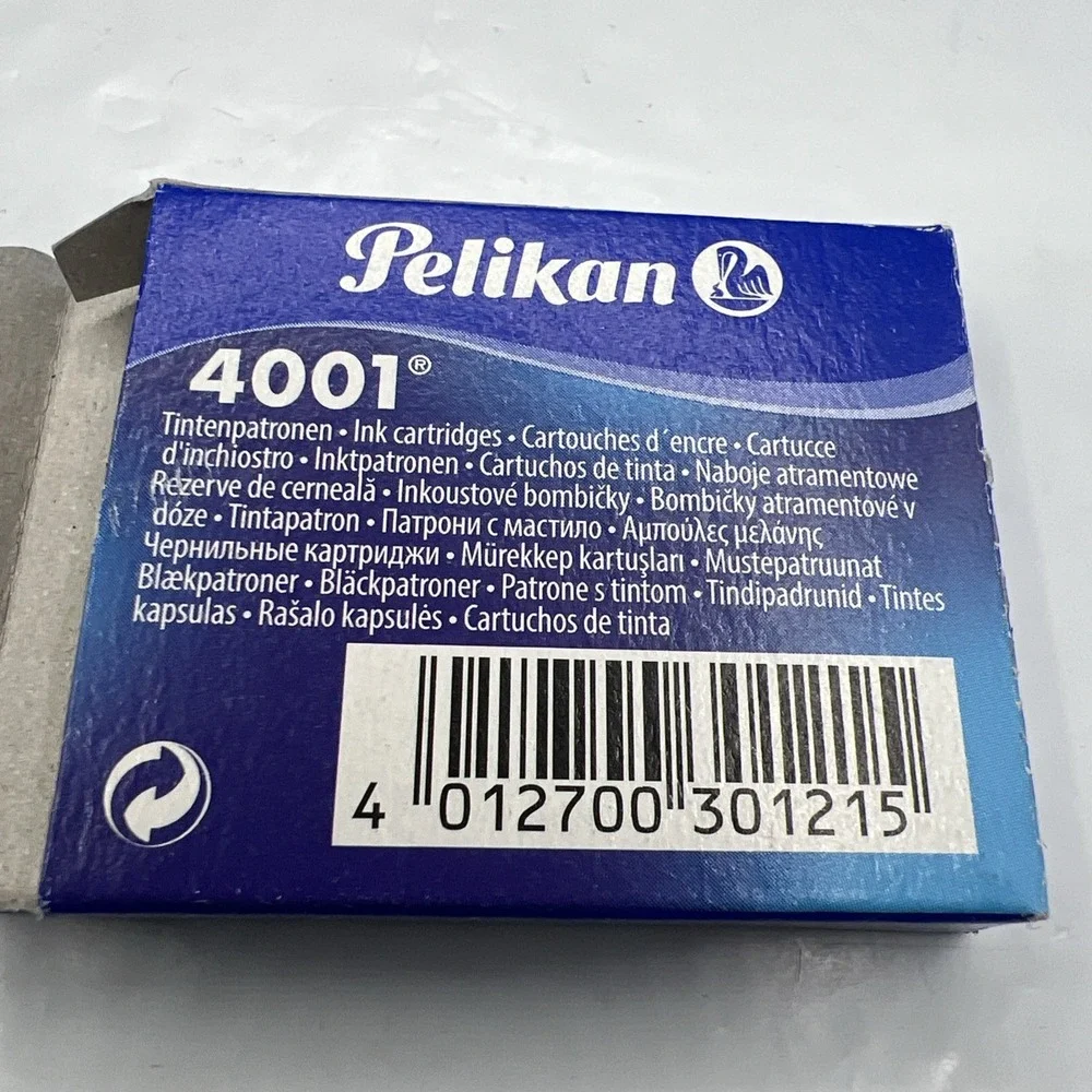 Lot of 11 Pelikan 4001 Fountain Pen Ink Cartridges Brilliant Black Germany NOS